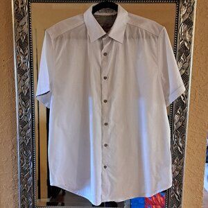 ROBERT GRAHAM SHORT SLEEVE WHITE SHIRT XL
